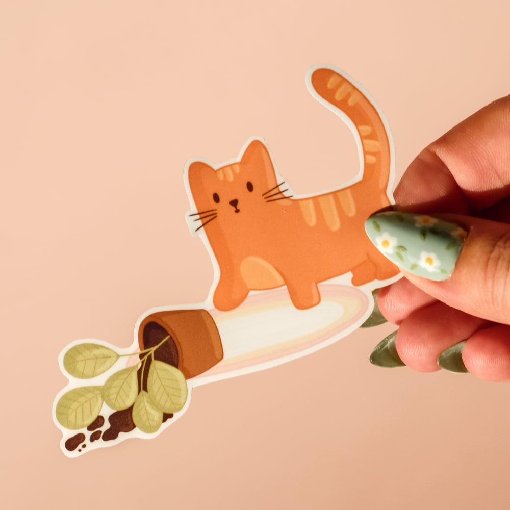 Image of Naughty Cat Sticker