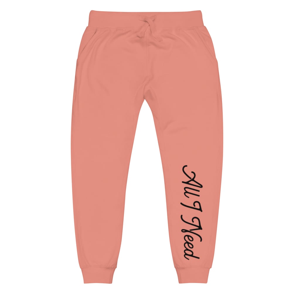 Script black logo Unisex fleece sweatpants