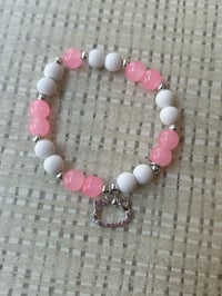 Image 4 of Hello kitty charm bracelet with white accents 