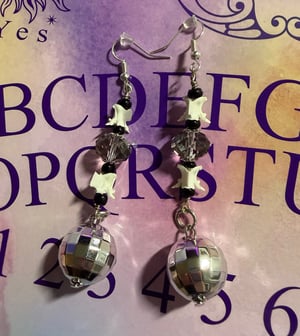 Image of Snake Vertebrae Disco Ball Earrings