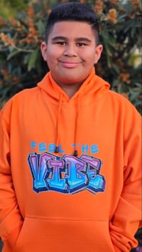Image 1 of ORANGE HASTAG HOODIE #FeelTheVibe