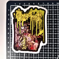 Image 2 of Dripping "Disintegration Of Thought Patterns. . ." DIE CUT Glossy Finish LAMINATED Vinyl Sticker