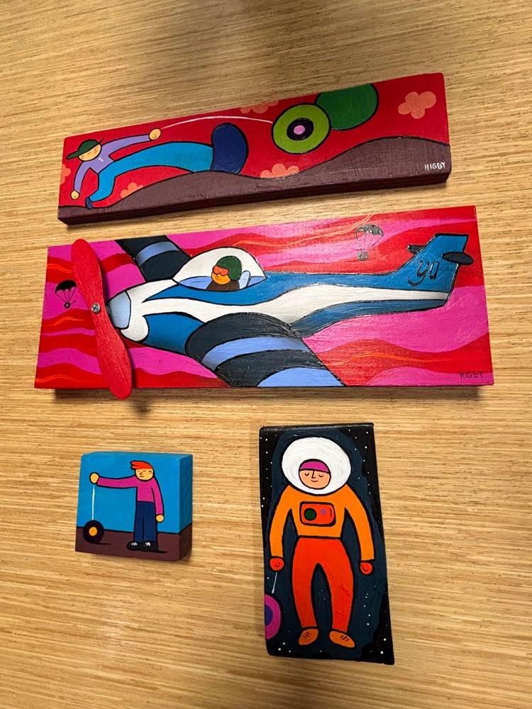 Image of Small Wooden Paintings under $10