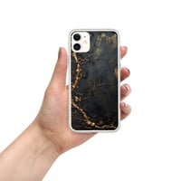 Image 6 of Gold and Black Tattered Texture Gnarled Roots Goth Inspired Clear Case for iPhone®