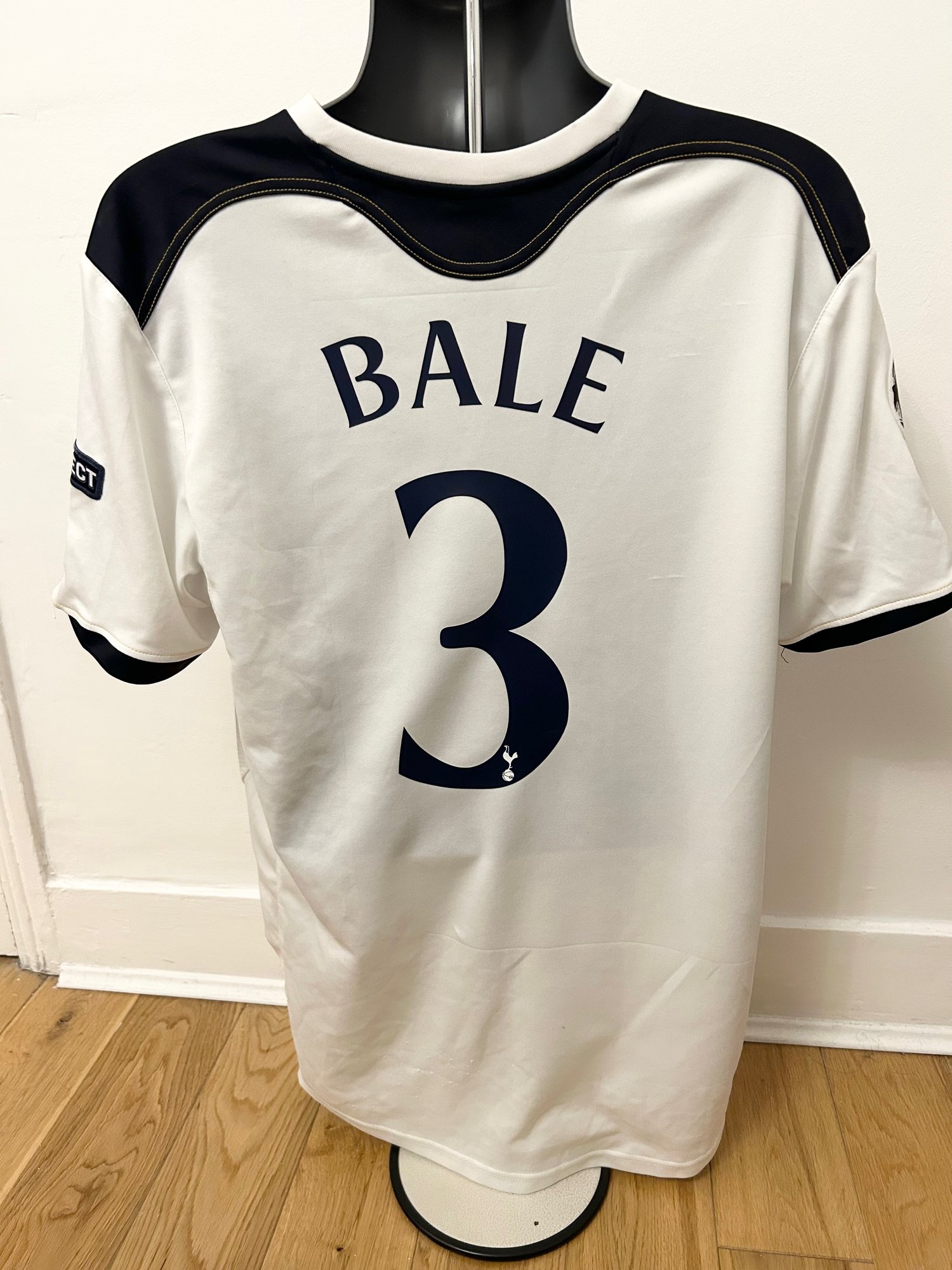 Image of Tottenham Hotspur “BALE 3” 2010/11 Home Cup Shirt + UCL patches, XL