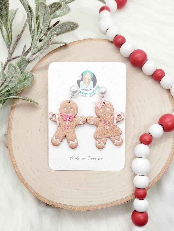 Image of Pinkmas Gingerbread Earrings