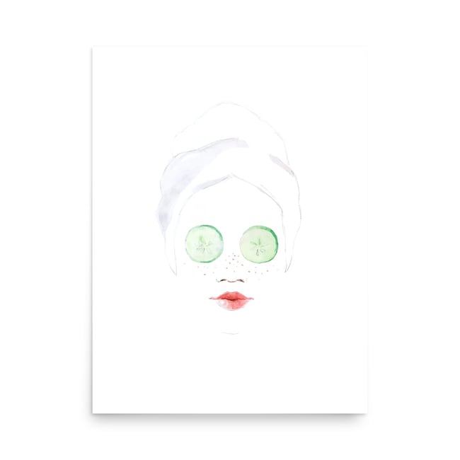 Cucumber Spa Facial Art Print