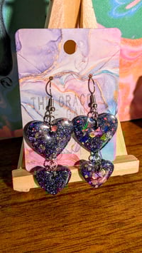 Image 4 of Stacked Heart Dangles in Indica Moods 