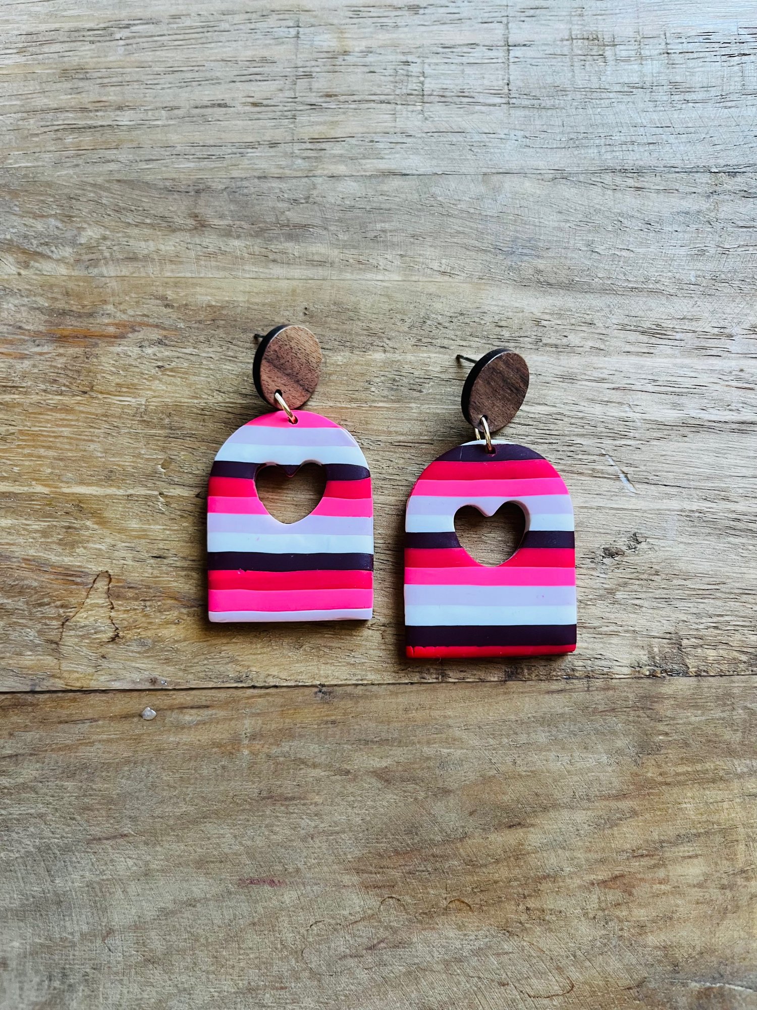 Image of Rainier in Pink Stripes w/ Heart