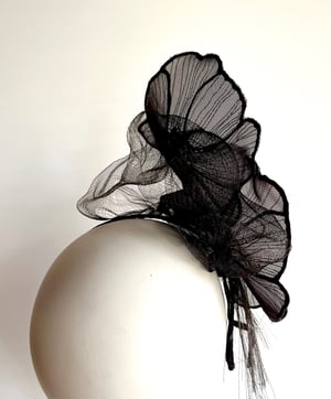 Image of Black organza flower headpiece 