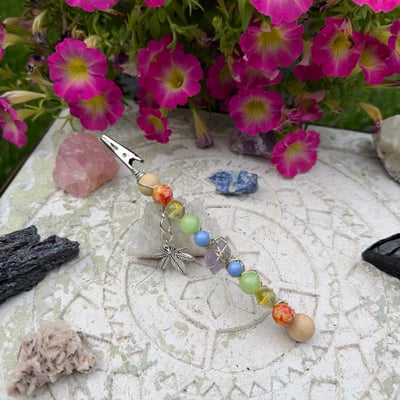 Image of rainbow amethyst roach clip 