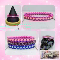 Neon Flamingo + Light Rose Opal Bangle Bracelet