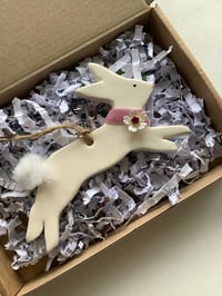 Image 1 of Ceramic Hare decoration Dusky pink