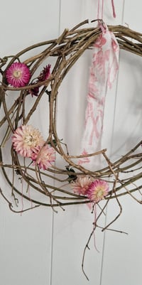 Image 2 of Handmade Wreath with Strawflowers