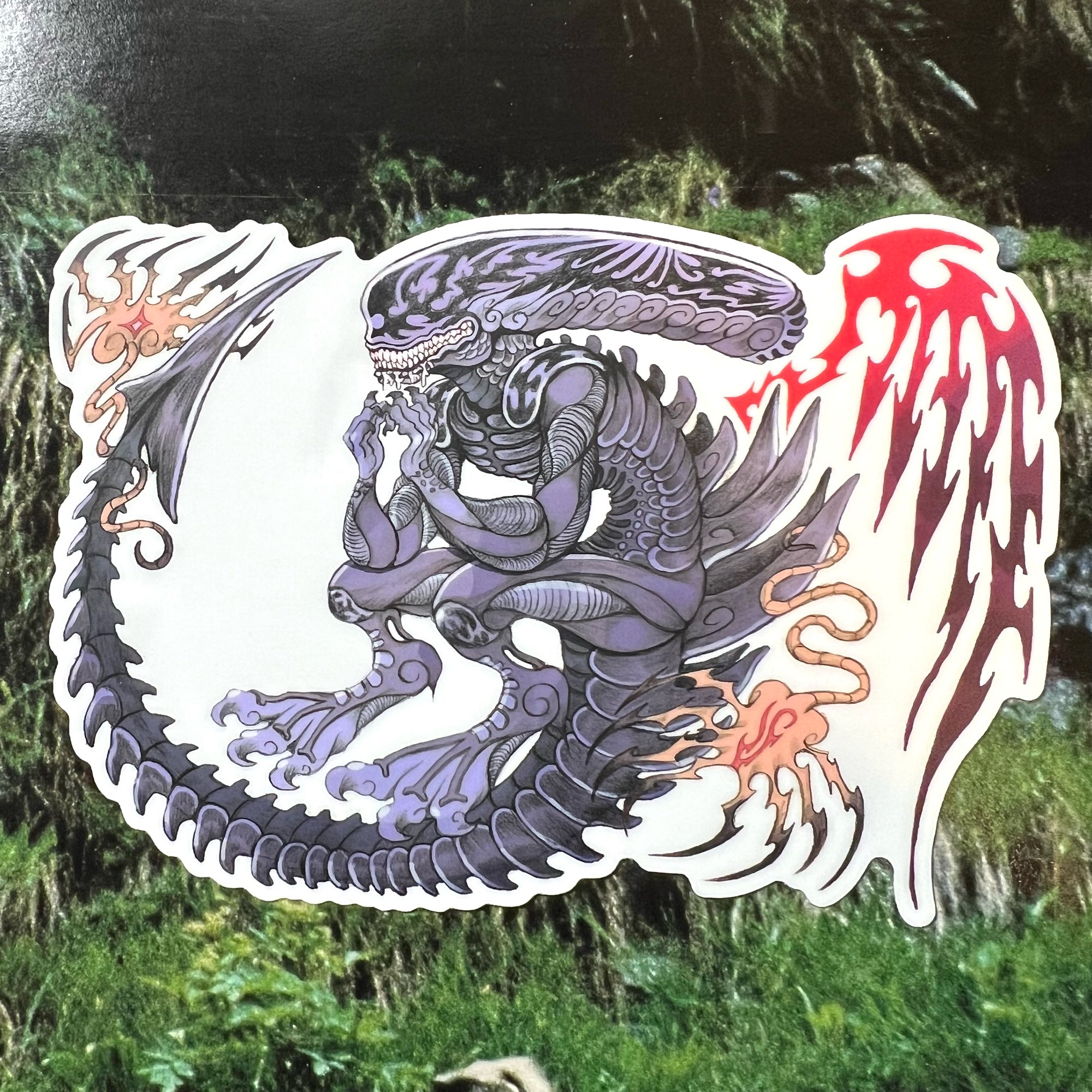 Angelic Xenomorph Sticker | Dalton Doodles Online Shop