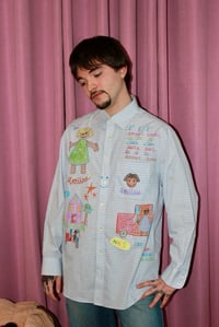 Image 2 of SHIRT «  LA CHEMISE DE PAPA » BLUE BABY BLONDE 👱🏾‍♀️