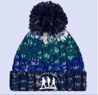 Corkscrew Winter Beanie - Navy/Green