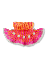 Image 1 of Sofie and Iris Orange, Hot Pink and Mint Mohair and Merino Collar