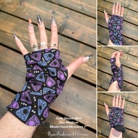 Image 24 of Ready To Ship Silk Lined Fingerless Gloves Size Medium (Style Slouch Mini)