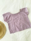 Ready Made Purple Gingham Cropped T Top size 10 with Free postage 