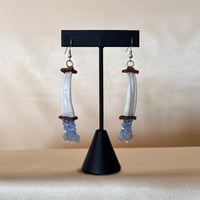 Image 1 of 1 tier Dentalium earrings (S) 