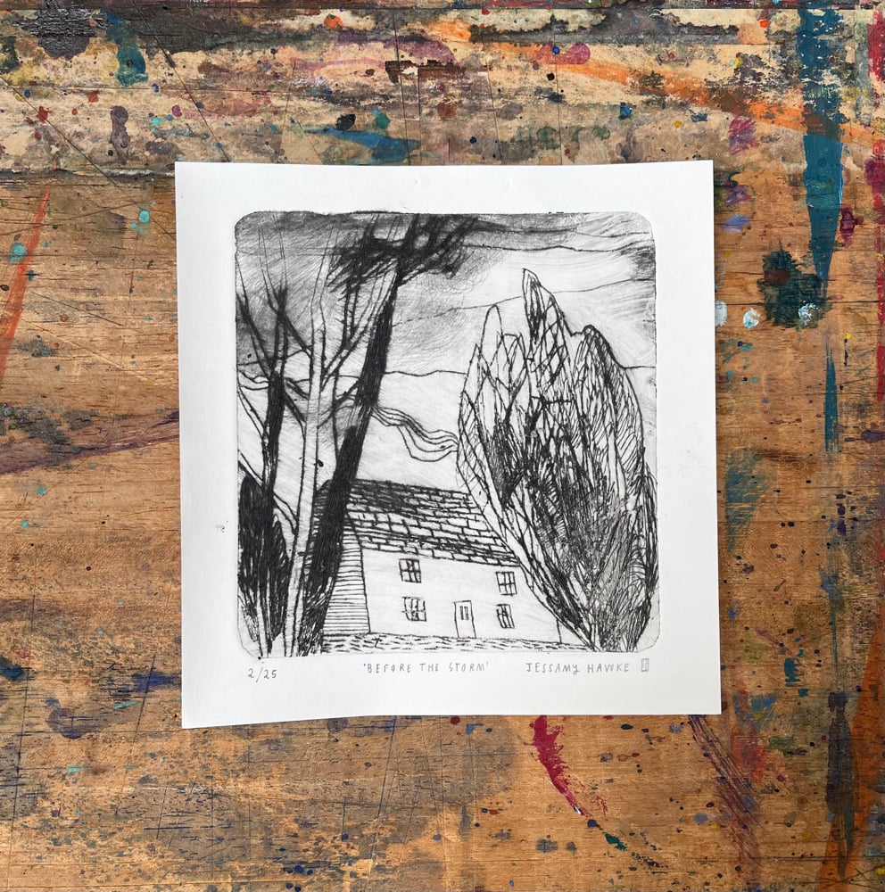 ‘Before the Storm’ Original Drypoint Etching