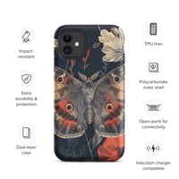 Image 3 of Grunge Goth Style Cottagecore Moth Tough Case for iPhone®