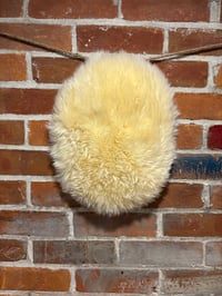Image 4 of Sheepskin CREAM Wool Leather Shearling Pieces in Roundish Natural Shapes