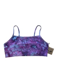 Image 3 of XL/XXL (42) Bralette in Purple Haze Watercolor Ice Dye