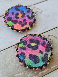 Image 3 of Sunset Neon Black earrings 