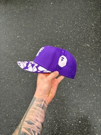 Image 3 of PINK BRIM PURPLE  NEW YORK YANKEES CUSTOM FITTED CAPS 