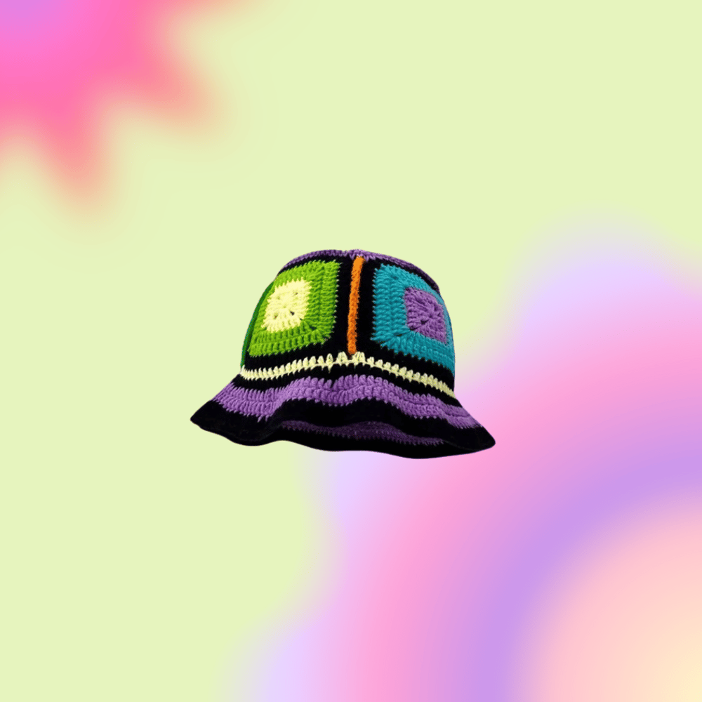 Kaleidoscope Dream Crochet Bucket Hat