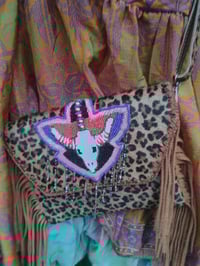 Image 1 of Barca Bag - tan leopard wear on waist or cross body 