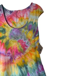 Image 2 of S Stretch Knit Fit and Flare Midi Dress in Euphoria Spiral Ice Dye