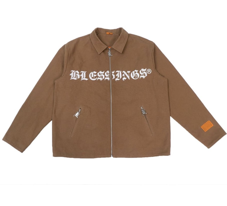 Image of BLE$$ING$®️ HVYWEIGHT BRN DESIGNER CANVAS JACKET
