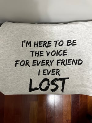 Image of I'm Here to be the Voice Tee Shirt " Light, Light Grey" 