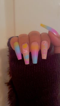 Image 3 of Nails - Long (Rainbow)