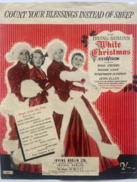 Image 2 of Count Your Blessings Instead Of Sheep from White Christmas, framed 1954 vintage sheet music