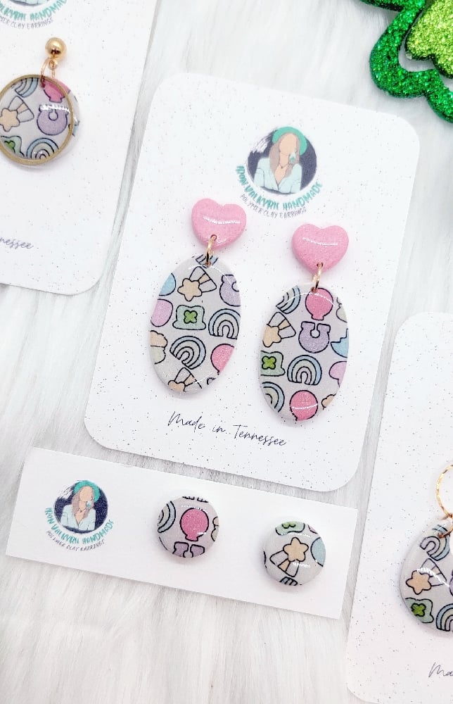 Image of Lucky Charm Print Dangles