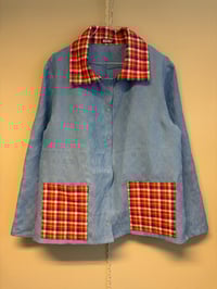Image 1 of Blue shirt with checks (m/l)