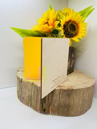 Image 2 of Wooden Sunflower Birthday Card
