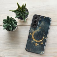 Image 18 of Blue and Gold Celestial Moons Design Tough Case for Samsung®