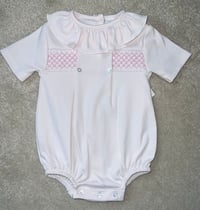 Pink Smock Cotton Romper 