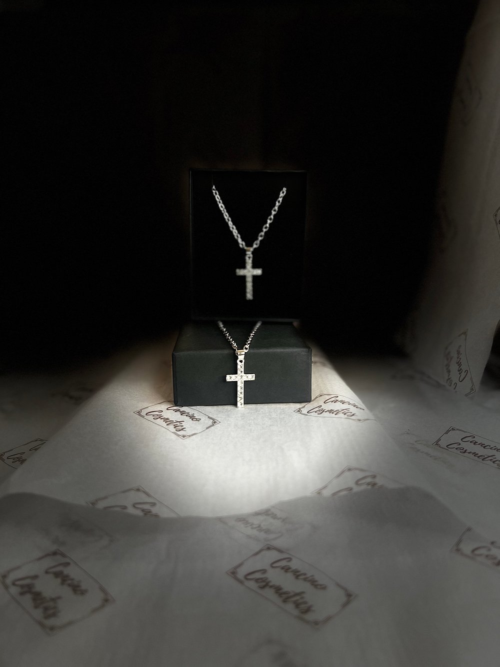 Image of SILVER CROSS NECKLACE