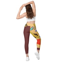 Image 3 of ToNY CaMM "Golden Hair" Crossover leggings with pockets