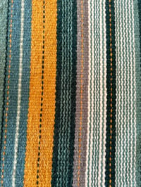 Image 2 of Hand Woven Table Runner - Teal and Toffee