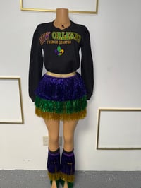 Image 1 of black & Gold Metallic Nola Sweater