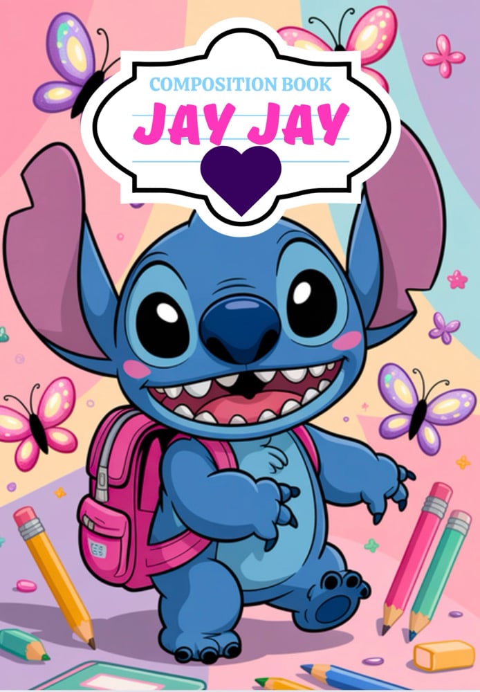 Image of Custom Back-to-School Composition Books & Binders – Premium Vinyl Finish