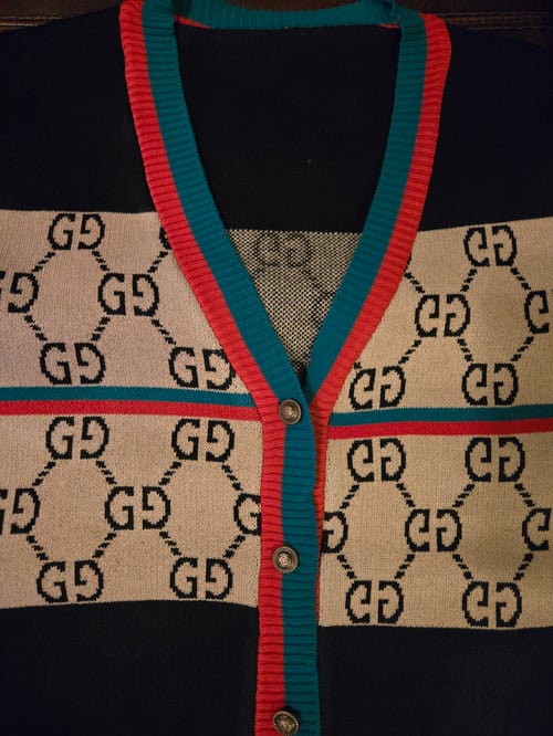 Image of Preppy Chic Cardigan (Beige, Red, Green, Black)