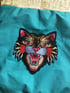 Turquoise Tiger With Gold Fringe Cushion Image 6